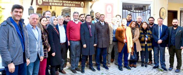 AK Parti İlçe Yönetim Kurulu ve Milas Belediye Başkan Adayı Barış SAYLAK’tan Mustafa Sezgin’e ziyaret